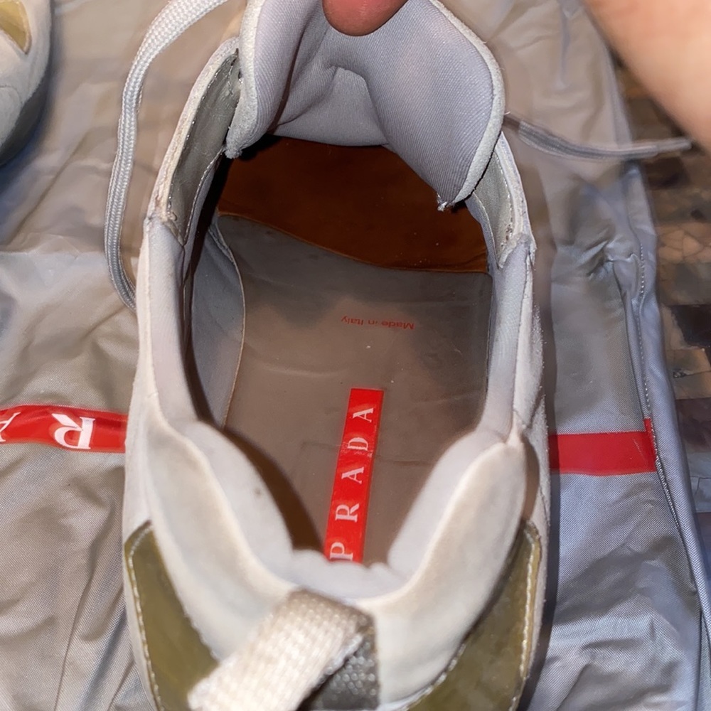 Prada Grey Suede Sneakers - Size 10 (US). - Picture 8 of 13